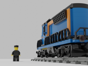 lego train Modelo 3D