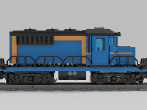 lego train Modelo 3D