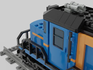 trem lego Modelo 3D