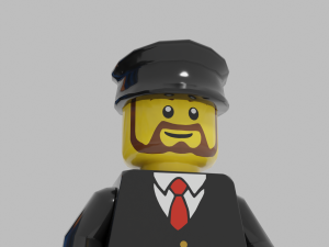 lego train Modelo 3D