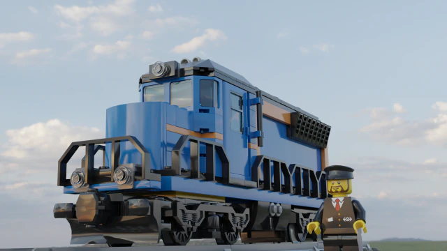 trem lego Modelo 3D .c4d .max .obj .3ds .fbx .stl .blend