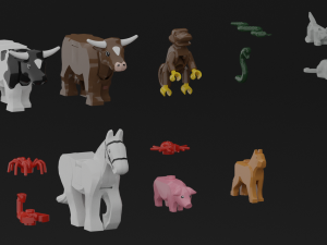 lego animals 3D Model