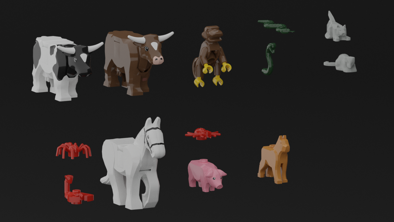 lego animals 3D Model in Other 3DExport