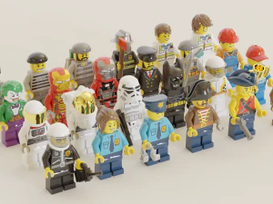 लेगो मिनीफिगर पैक 3D मॉडल