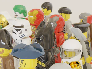 lego minifigures pack 3D Model