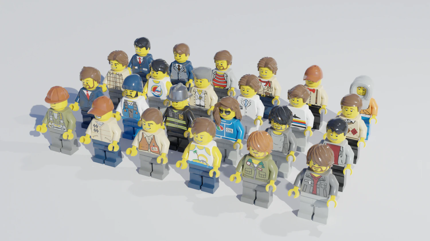 pacote de minifiguras lego Modelo 3D .c4d .max .obj .3ds .fbx .stl .blend 