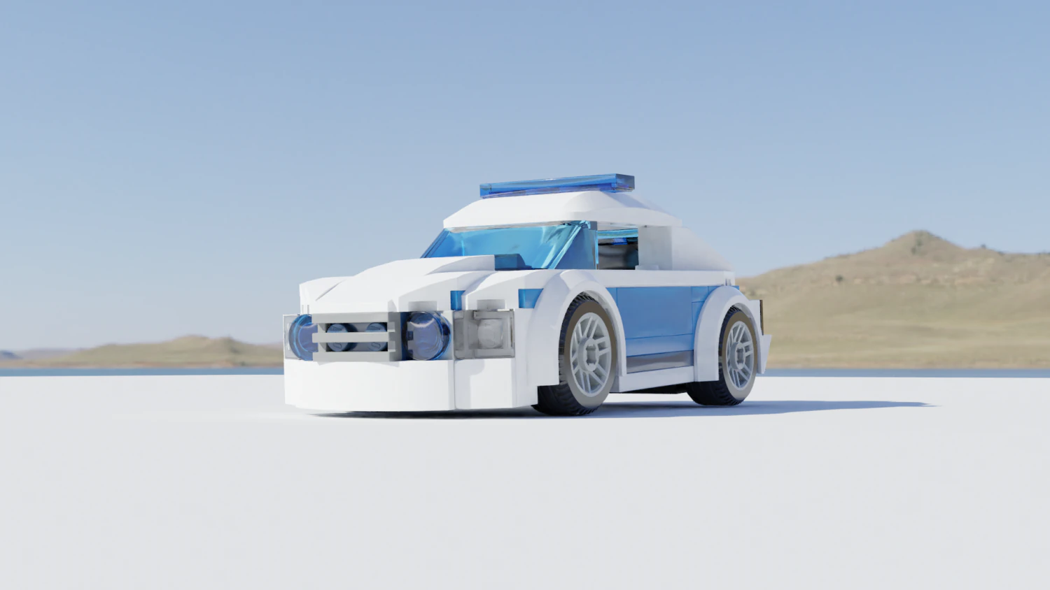 lego police car 3D Model .c4d .max .obj .3ds .fbx .stl .blend 