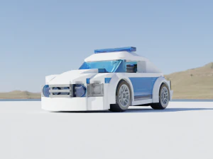 레고 경찰차 3D 모델