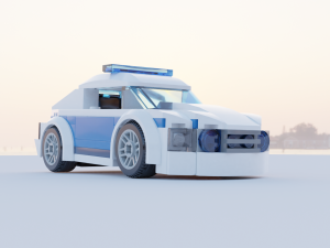 lego police car Model 3D