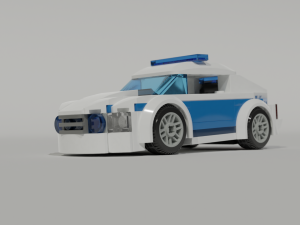 lego police car Model 3D