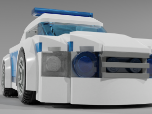 lego police car Model 3D