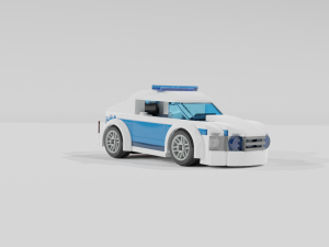 lego police car Model 3D