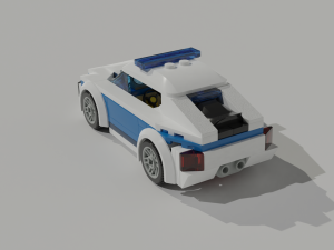 lego police car Model 3D