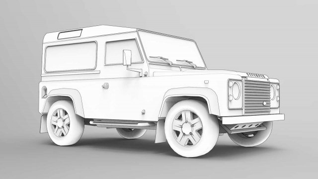 game ready land rover 3D Модель .c4d .max .obj .3ds .fbx .stl .blend 