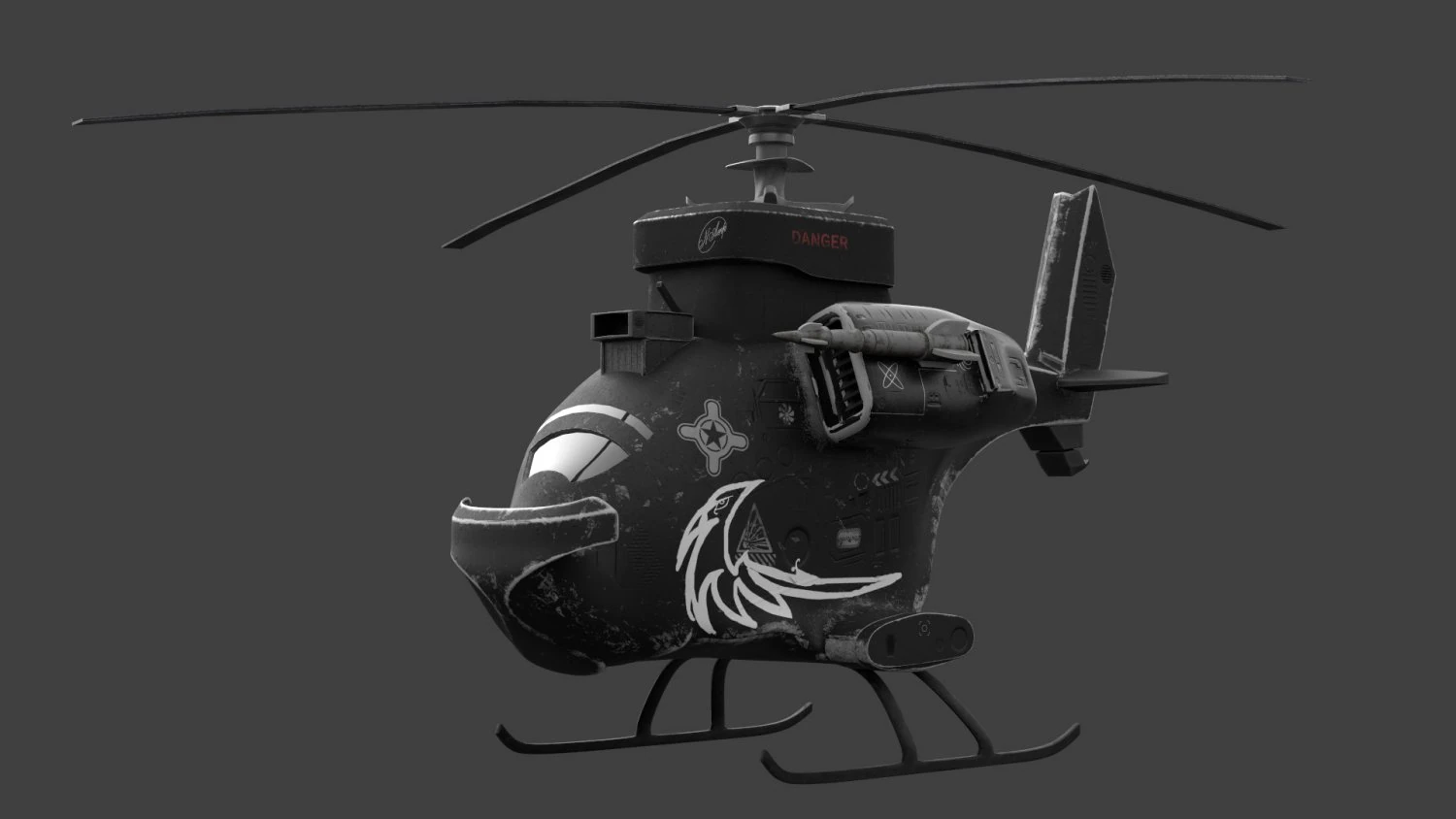 reconnaissance drone 3D Model .c4d .max .obj .3ds .fbx .stl .blend 