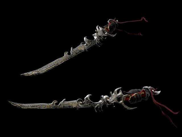 sword 3D Model .c4d .max .obj .3ds .fbx .stl .blend 