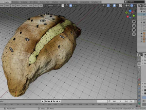 croissant whit cream 3D Model