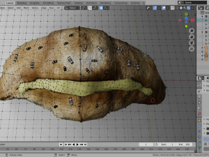 croissant whit cream Modelo 3D