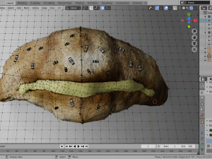 croissant whit cream 3D Model