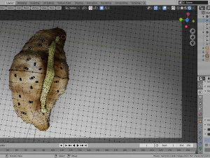 croissant whit cream 3D Model