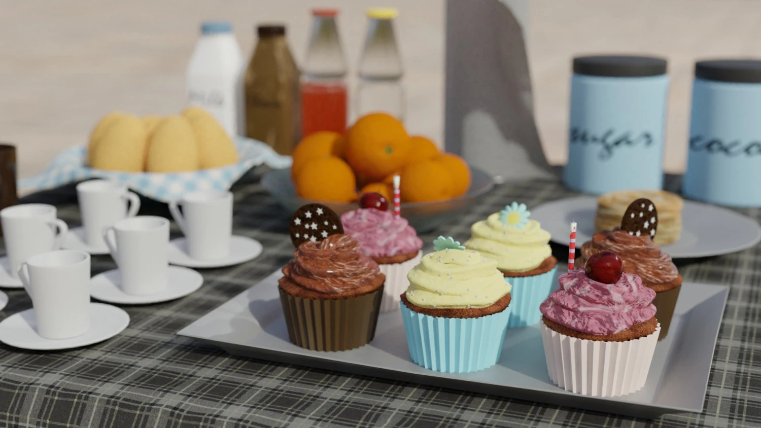 breakfast table 3D Model .c4d .max .obj .3ds .fbx .stl .blend 
