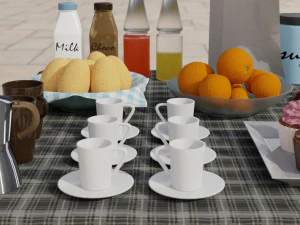 breakfast table 3D Model