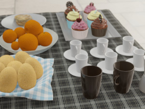 breakfast table 3D Модель