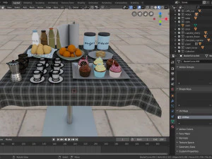 breakfast table 3D Model