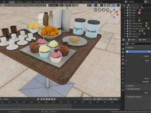 breakfast table 3D Model