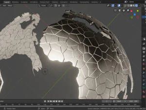 зламана земля 3D Модель