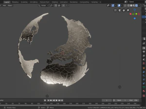 зламана земля 3D Модель