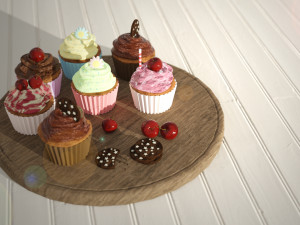cupcakes 3D मॉडल