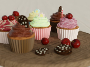 cupcakes 3D मॉडल