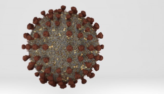 coronavirus detail - covid19 3D Modell .c4d .max .obj .3ds .fbx .stl .blend