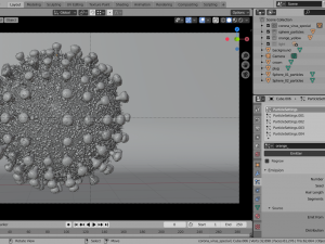 coronavirus detail - covid19 3D Modell