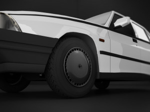 alfa romeo75 - white classic model vintage 3Dモデル