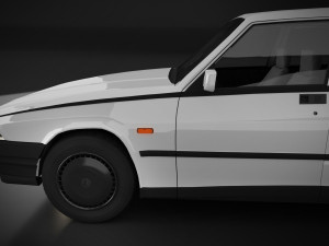 alfa romeo75 - white classic model vintage 3Dモデル
