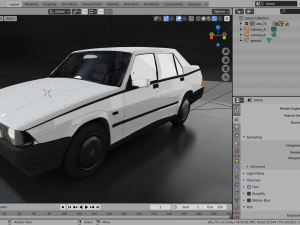 alfa romeo75 - white classic model vintage 3Dモデル
