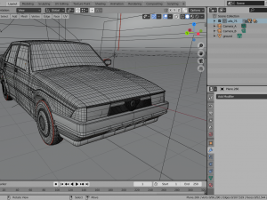 alfa romeo75 - white classic model vintage 3Dモデル