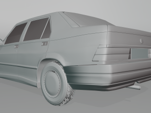 alfa romeo75 - white classic model vintage 3Dモデル