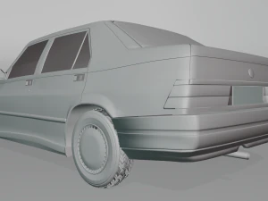 alfa romeo75 - white classic model vintage 3D Model