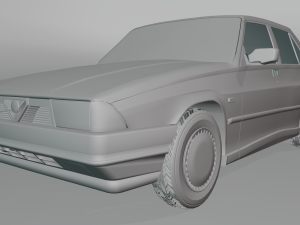 alfa romeo75 - white classic model vintage 3Dモデル