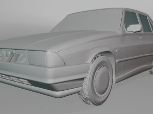 alfa romeo75 - white classic model vintage 3D Model