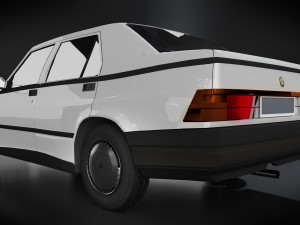 alfa romeo75 - white classic model vintage 3Dモデル