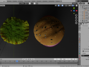 double cheesburger with salad tomato onion and cheddar 3D Model