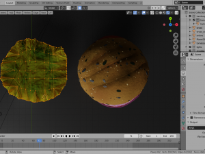double cheesburger with salad tomato onion and cheddar 3D Model