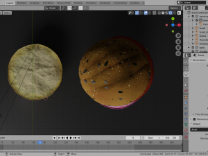 double cheesburger with salad tomato onion and cheddar 3D Model