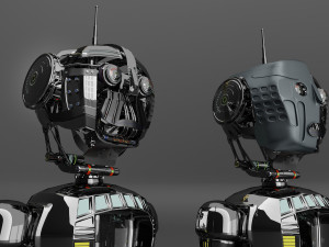 scifi robot detail low-poly 3D Model