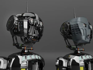 scifi robot detail low-poly 3D Model