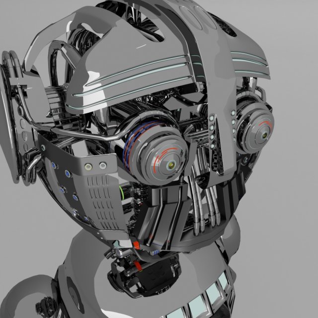 scifi robot detail low-poly 3D Model .c4d .max .obj .3ds .fbx .stl .blend 